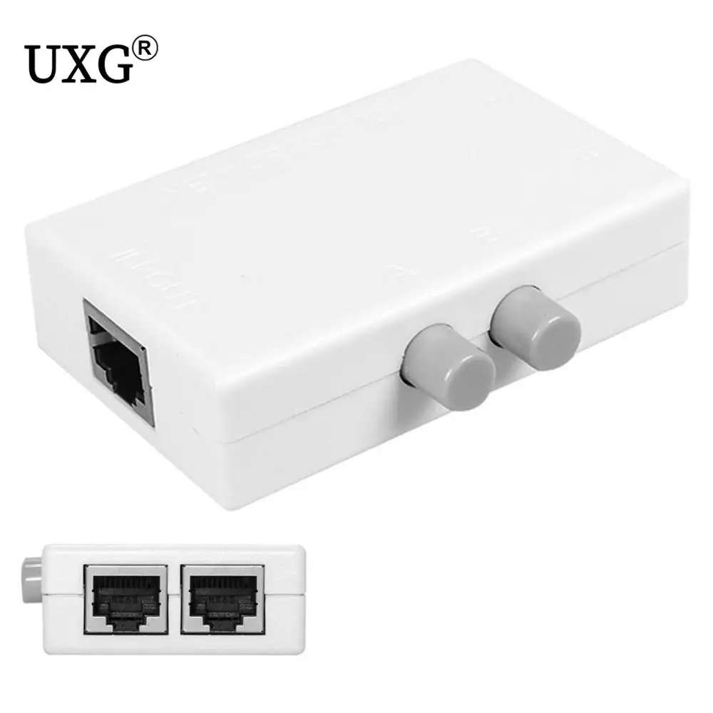 Сетевой мини коммутатор с 2 портами 100 МГц в 1 выход/1 RJ45|Компьютерные кабели и