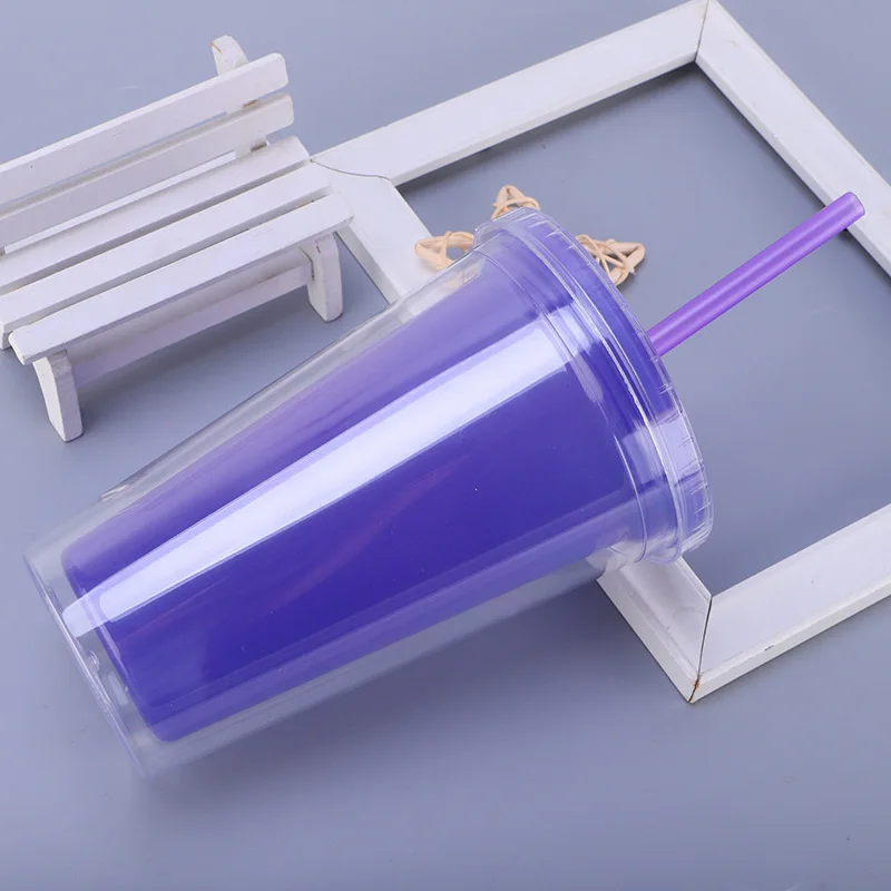 Бутылка воды 700 мл с шарнирным соединением из соломы двойной слой изоляция под