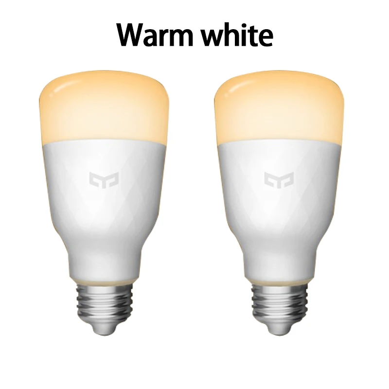 2pcs yellow white Yeelight умный светодиодный цветной лампочка 800 люмен 10 Вт E27 лимонная умная лампа для Mi Home App белый/RGB опция - Цвет: 2pcs yellow white