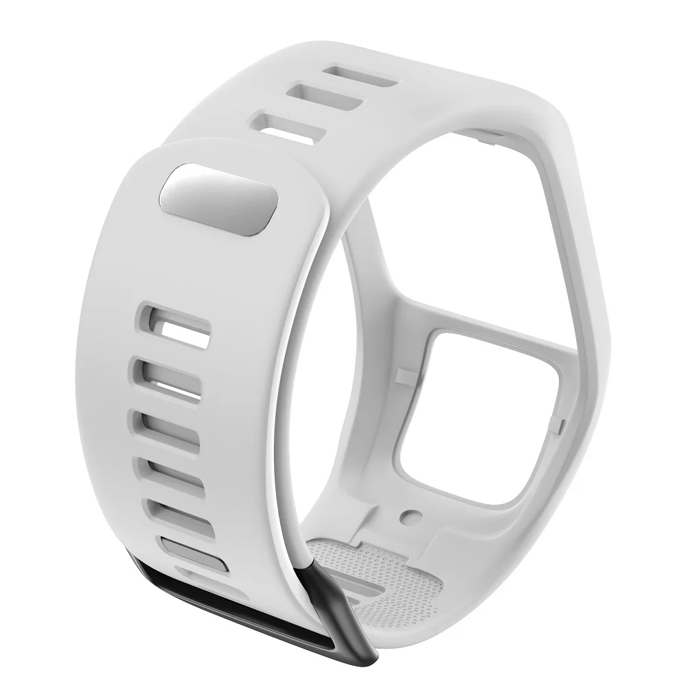 White Силиконовый сменный ремешок для наручных часов TomTom Runner 2 3 Spark 3 gps спортивные часы TomTom 2 3 серия мягкий смарт-браслет - Цвет ремешка: White