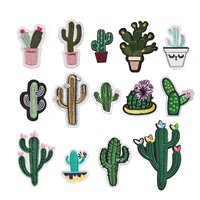 cactus flower embroidered cloth clothing accessories badge patch iron on patches for clothing diy creative badge