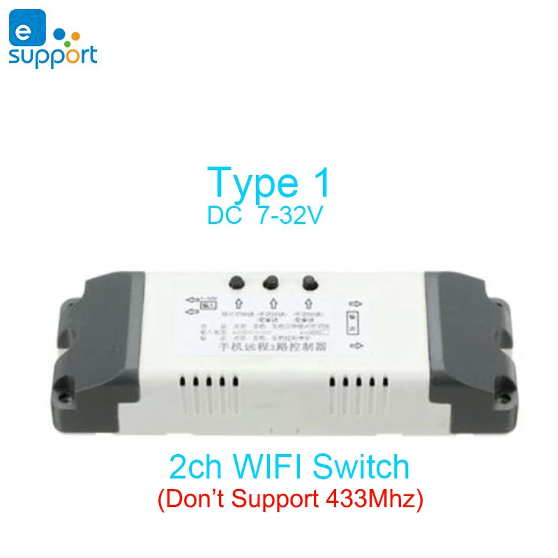 2ch DC 7-32V EWeLink WiFi переключатель 2 канала реле постоянного тока 7-32 В/AC 220 В мотор занавес переключатель инчинг Блокировка самоблокирующийся умный дом wifi модуль - Цвет: 2ch DC 7-32V