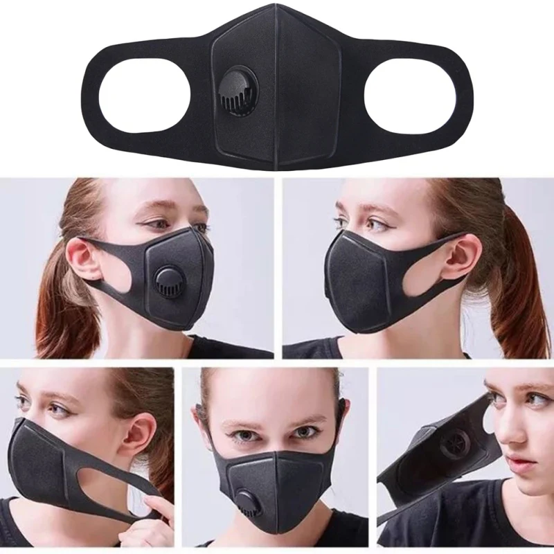 

Breathable 3D Mouth-resistant Washable Mask Ice Silk Respirator 1 fashionable Summer Sunscreen unit Anti-dust Mask 2020