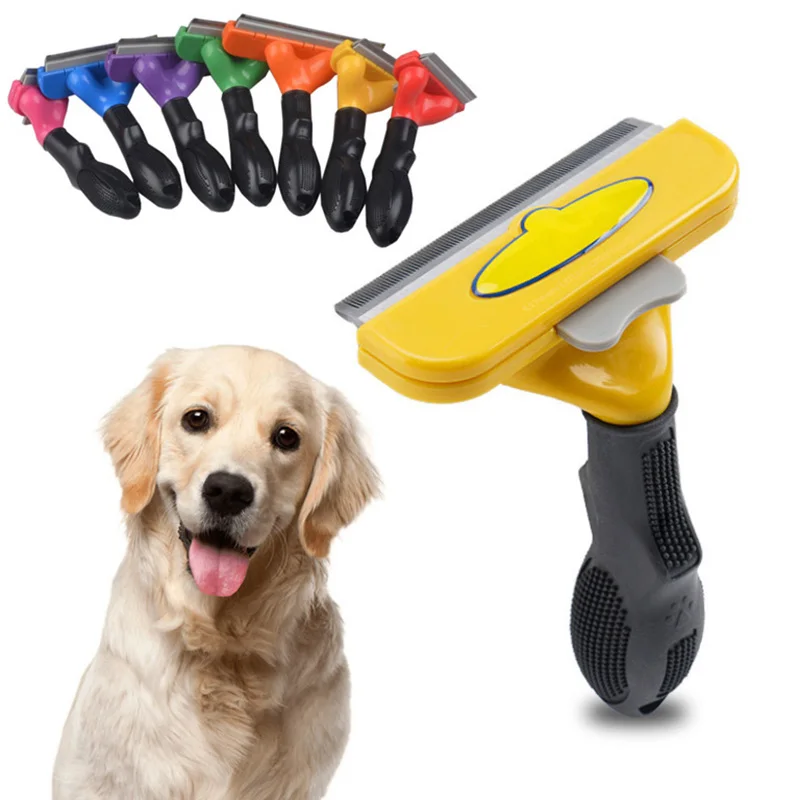 

2020 New Comfortable Pet Hair Removal Comb Cats Dog Grooming Comb Puppy Kitten Hair Shedding Trimmer Combs Pets Grooming Tools