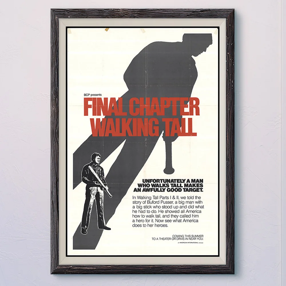 

N093 FINAL CHAPTER WALKING TALL Vintage Classic Movie Wall Silk Cloth HD Poster Art Home Decoration Gift