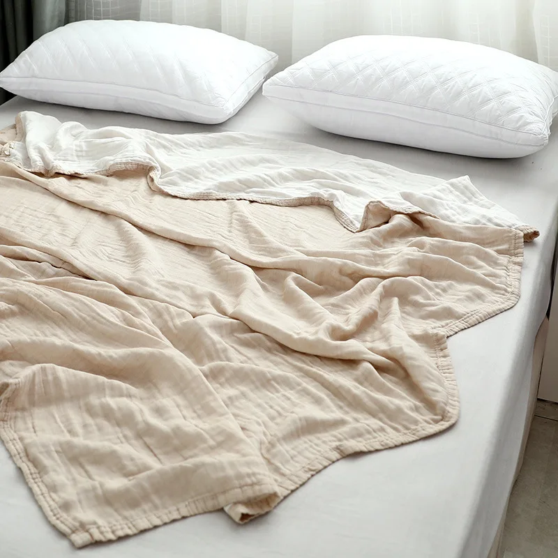 3 слойное хлопковое Марлевое полотенце муслиновое одеяло для кровати мягкое