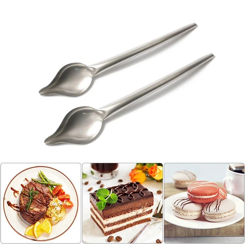 

1Pcs Stainless Steel Chocolate Spoon Fondant Cake Decoration Baking Tools Ice Cream Chocolate Dessert Decoration Spoon