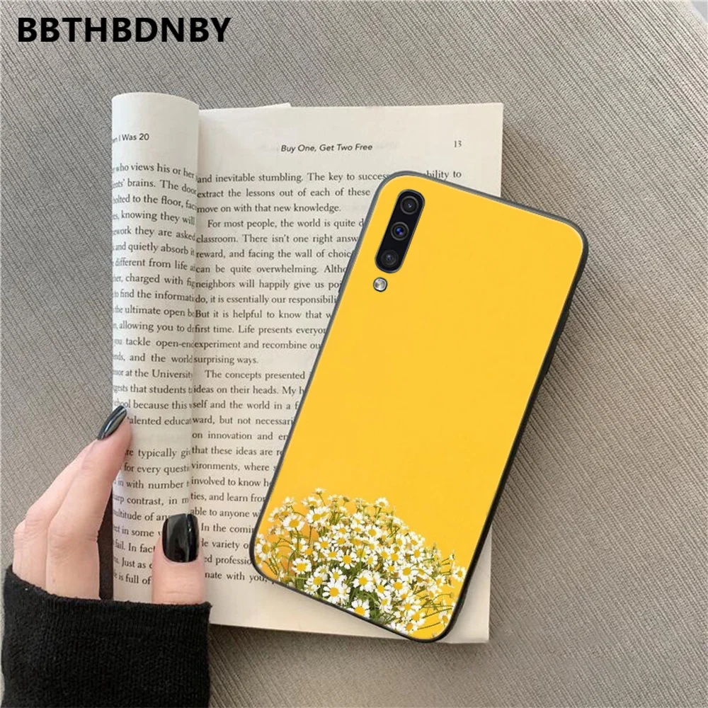 Plant flower chrysanthemum pink silicone Phone Case For Samsung A20 A30 30s A40 A7 2018 J2 J7 prime J4 Plus S5 Note 9 10 | Мобильные
