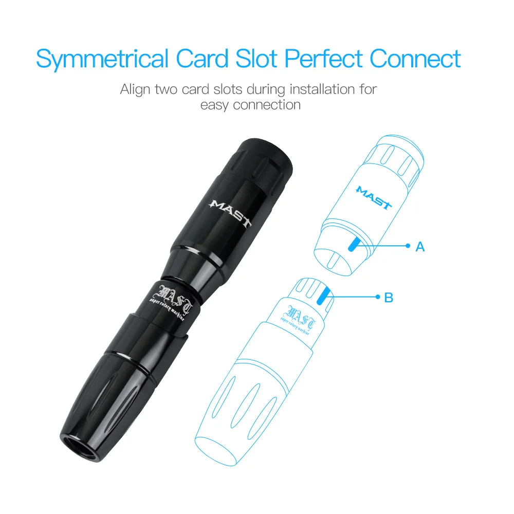 Профессиональная вращающаяся машинка для татуировок с мачтом беспроводной