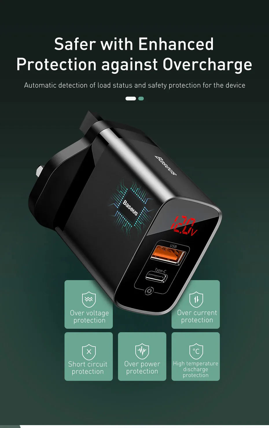 Baseus 18 Вт USB зарядное устройство для iPhone11 Pro Max Quick Charge 3,0 быстрое зарядное устройство для телефонов Великобритания настенное зарядное устройство AFC для Samsung Путешествия Великобритания вилка