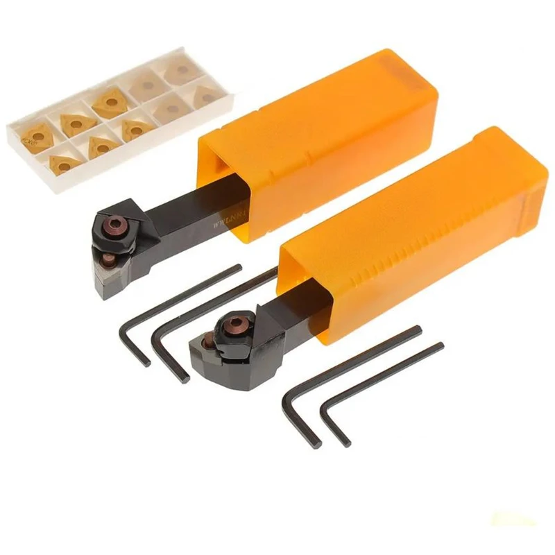 

WWLNR/L1616H/K08 16x100mm Lathe Turning Tool Holder With 10pcs WNMG080404 Inserts