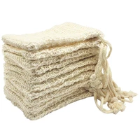 professional 30 pack natural sisal soap bag exfoliating soap saver pouch holder