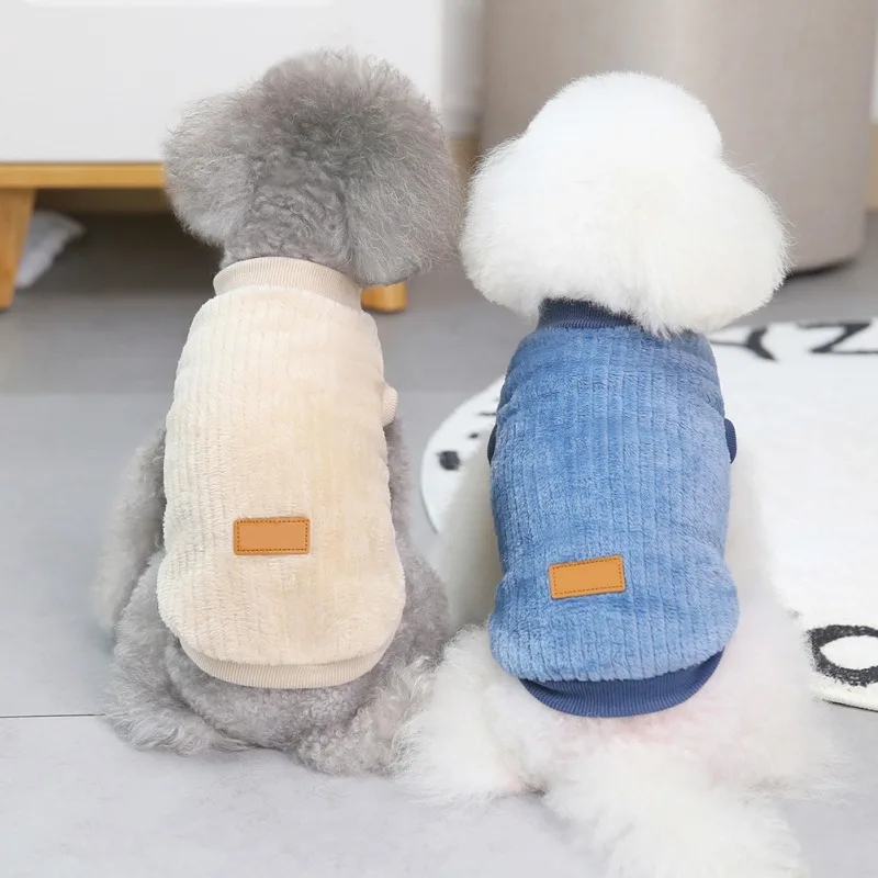 

Winter Pet Clothes Flannel Dog Pullover Sweater For Small And Medium-sized Dog Coat Jacket Costume Warm Apparel S-XXL
