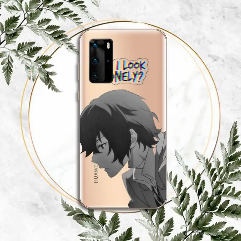 

Anime Bungou Stray Dogs Phone Case Clear Transparent for huawei honor P 40 30 20 lite Pro 10 i 8 9 x p smart 2019
