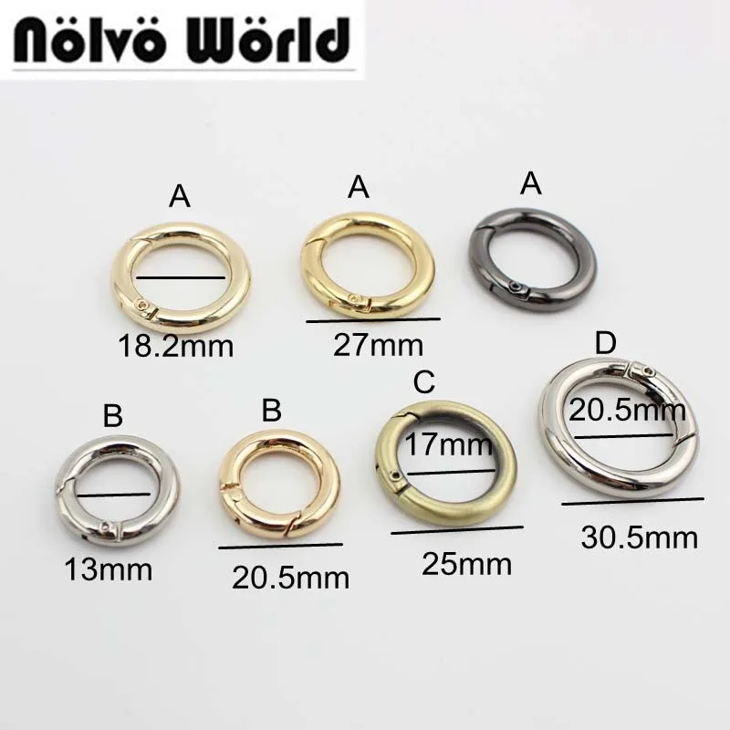Мир Nolvo 50 шт. 5 цветов 4 размера 13 мм 17 18 2 20 сумки маленькие открытые кольца вешалка