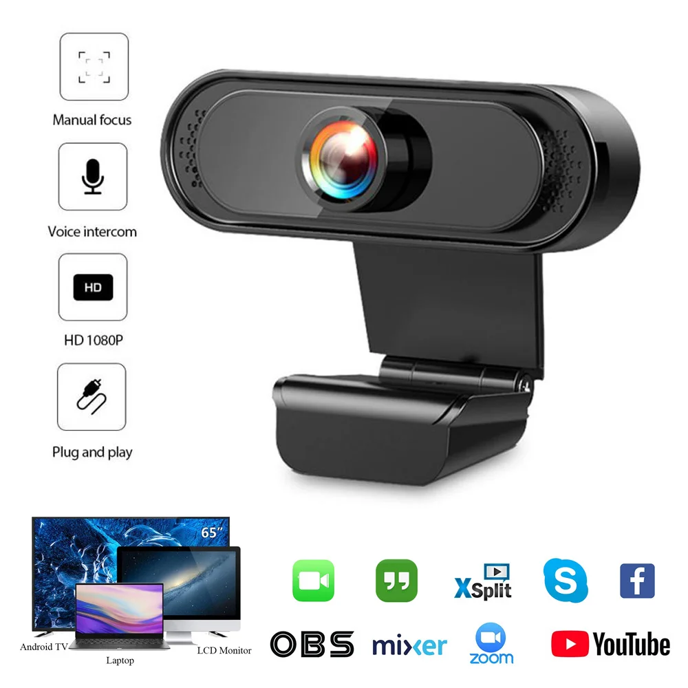 

USB 2.0 Genuine Full HD 1080P Webcam Camera Digital Web Cam With Mircophone For Pc Computer Laptop Webcam Camera