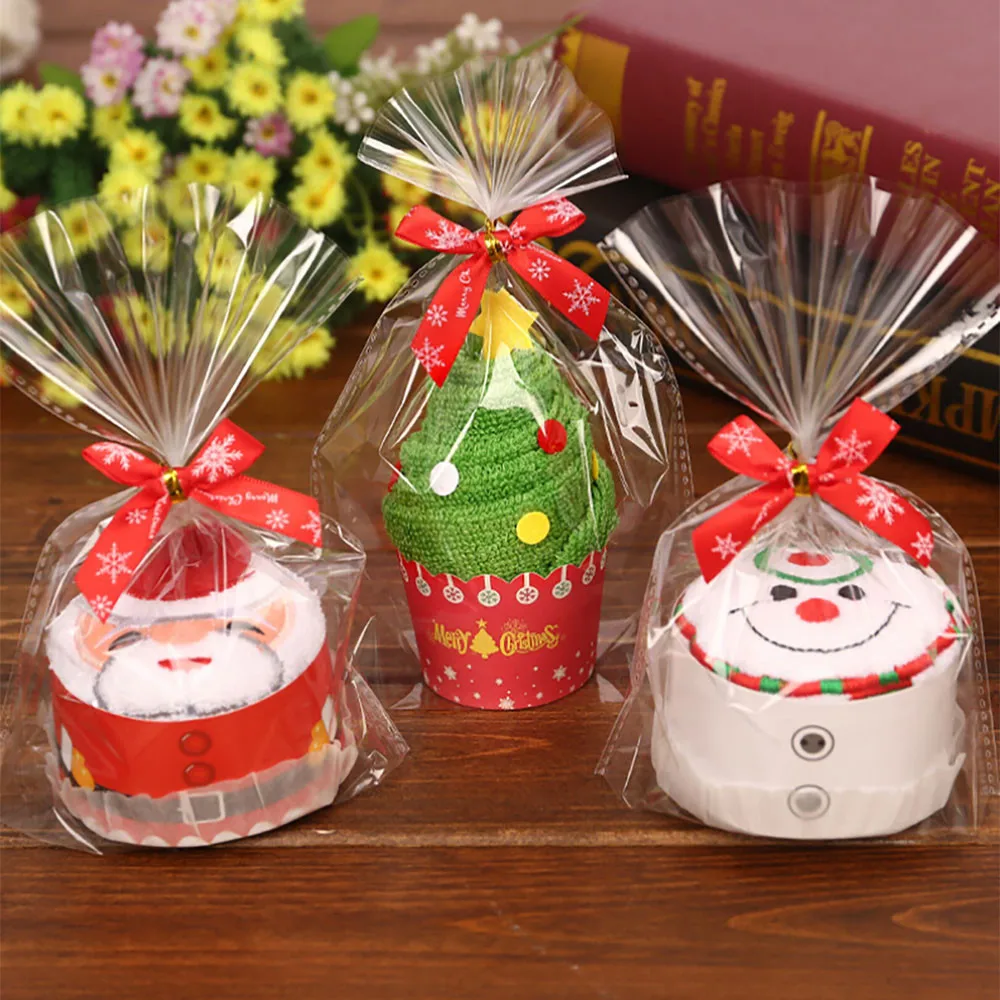 Высококачественное полотенце с Санта Клаусом снеговиком рождественской елкой