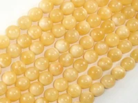 wholesale genuine yellow honey jade beads 4mm 6mm 8mm 10mm round gem stone loose beads for jewelry1 of 15 strand