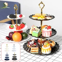 round 3 tier cupcake stand cake dessert wedding pp material event party display tower plate cupcake display tray