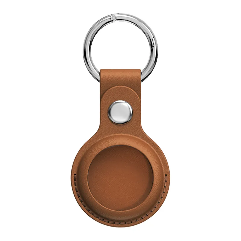 High quality Leather Case For Apple Airtags Protective cover Locator Tracker Anti-lost Device Keychain Protect Sleeve | Электроника