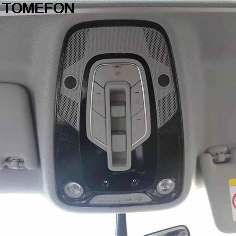 

TOMEFON For Audi A4L A4 B9 2017-2019 Carbon Fiber Car-Styling Front Rear Reading Light Sticker Cover Trim Interior Accessories