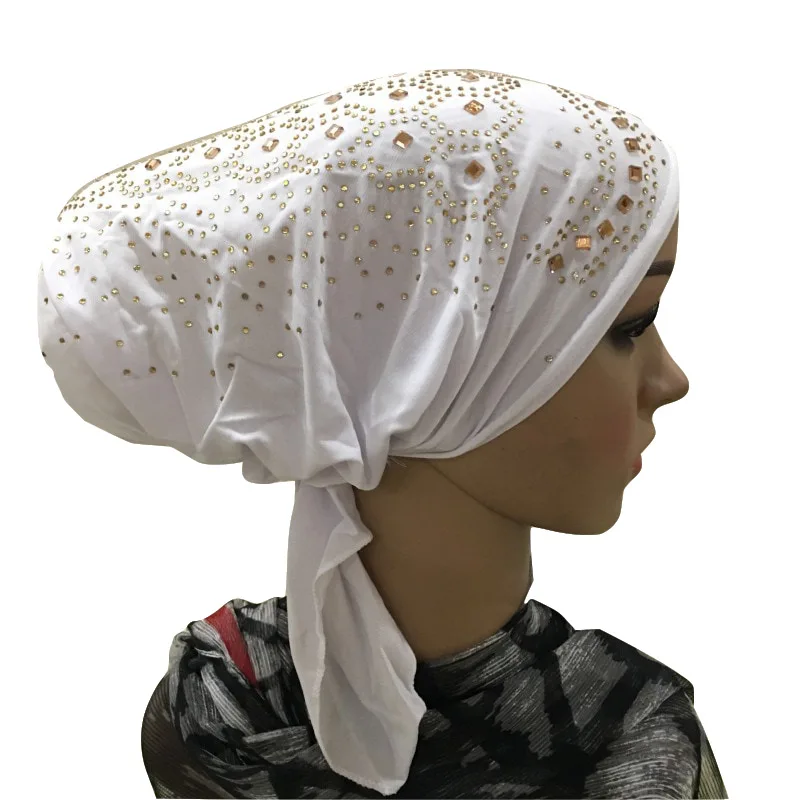Muslim Inner Hijab Cap Women's Headwear Underscarf Islamic Head Wrap Hat Bonnet