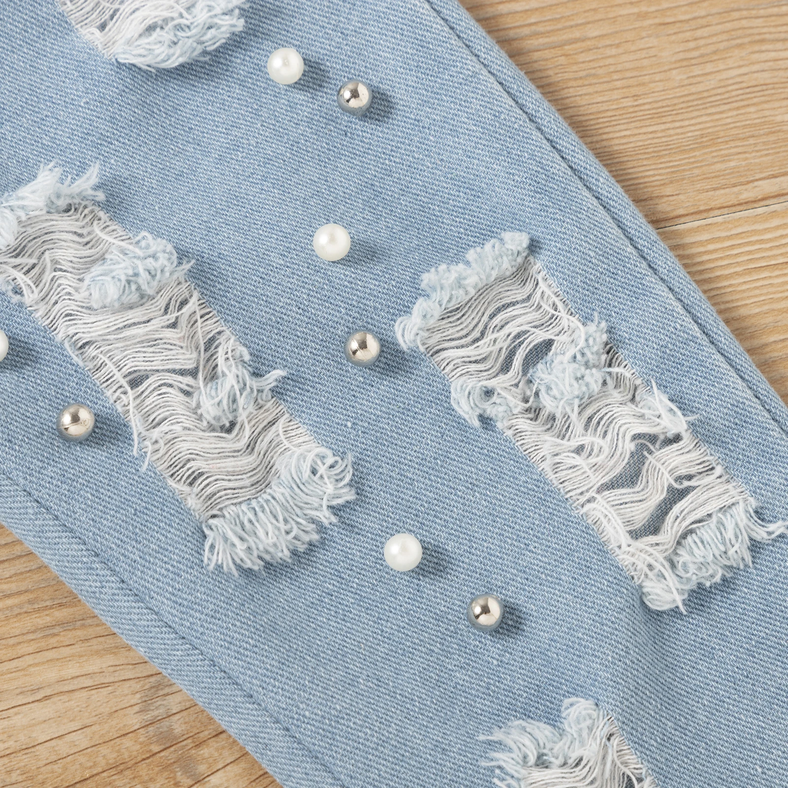 Женский джинсовый комплект одежды Ma &amp Baby сетчатый топ с длинным рукавом и