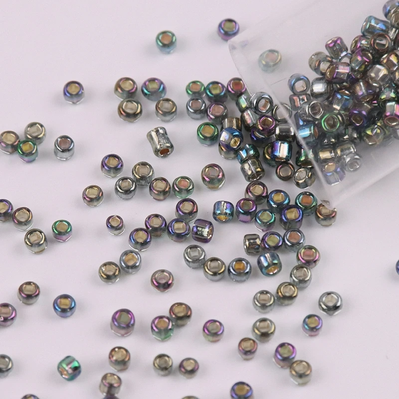 2mm Square Hole Charm Czech Glass Seedbeads 19 Colors 12/0 Crystal Seed Beads For DIY Sewing Craft Cross stitch Accessory | Дом и сад