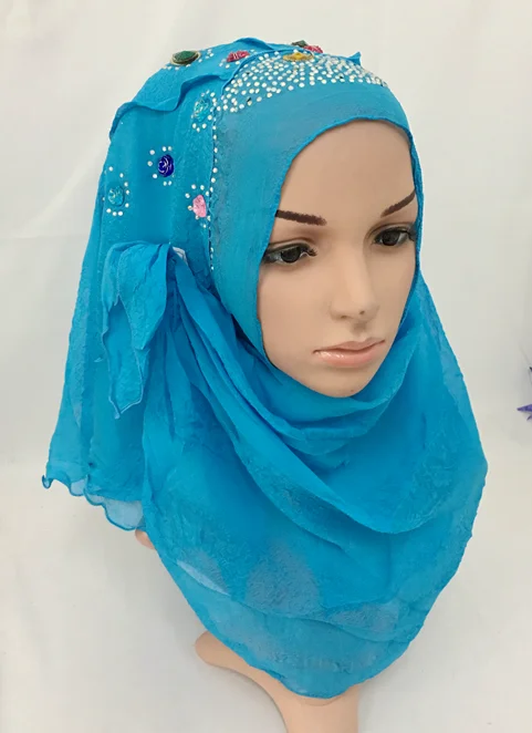 Мусульманский Хиджаб ручной работы удобный шарф с бисером 3 стиля|muslim instant hijab|hijab