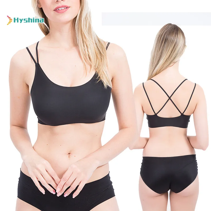 

Cross Beautiful Back Thin Shoulder Belt Shockproof Running Sports Bra