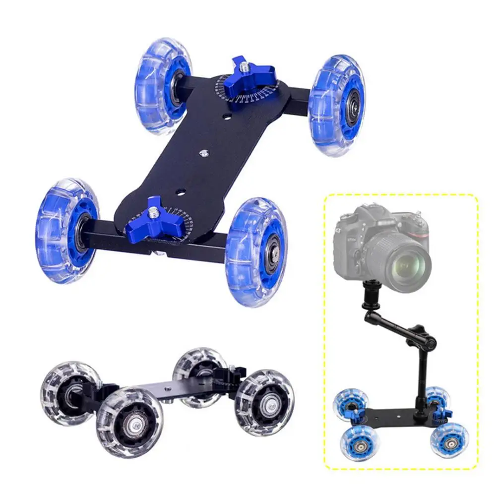 

Camera Cart Mini Camera Slider Four-Wheel Video-Camcorders DSLRs Camera Dolly Panoramic Shooting