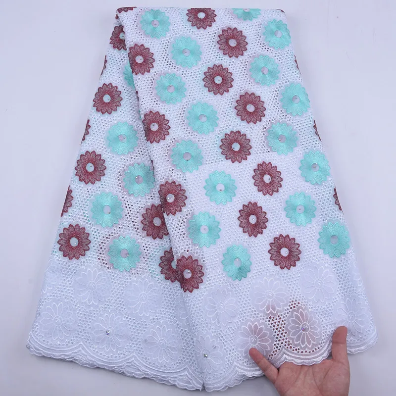 Высококачественная швейцарская вуаль кружева африканская хлопковая кружевная