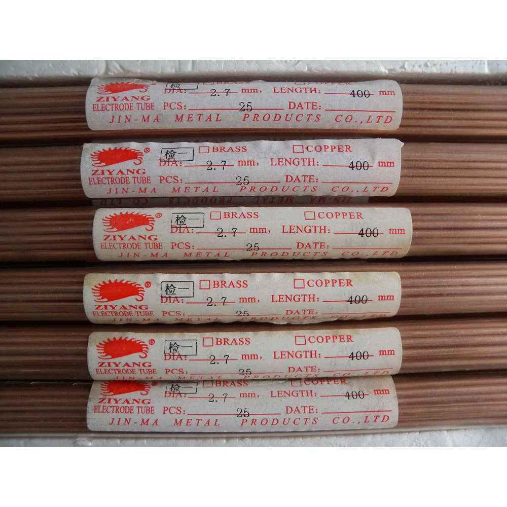 Ziyang Copper Electrode Tube Single Hole 2.7*400mm for WEDM Drilling Machine |