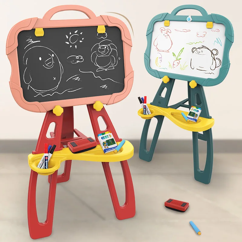 

Children's Double-sided Graffiti Learn To Write Whiteboard Children's Magnetic Small Blackboard Easel Painting Toy