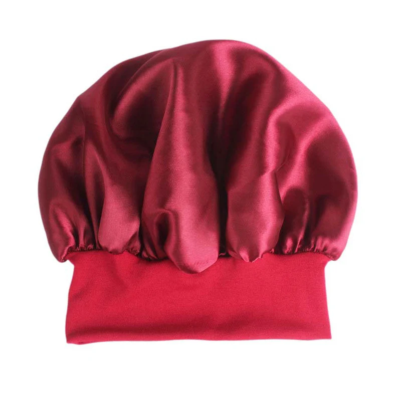 

Shower Caps Women's Satin Solid Sleeping Hat Night Sleep Cap Hair Care Bonnet Nightcap For Women Men Unisex Cap bonnet de nuit