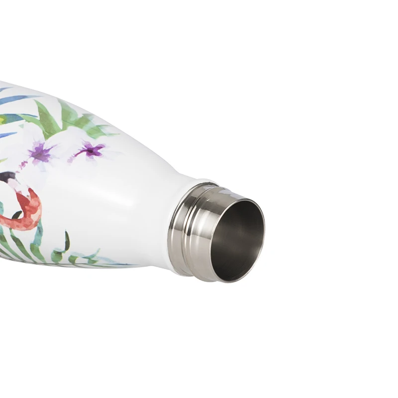 Мраморный Фламинго без бисфенола А бутылка для воды с двойными стенками Дорожная