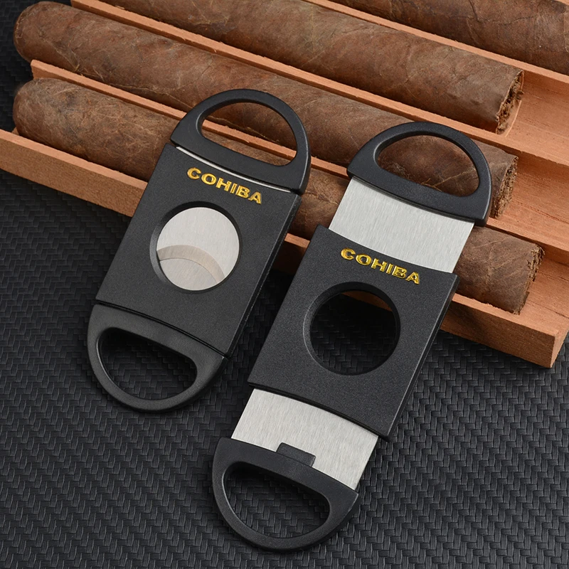 COHIBA с двойными лезвиями резак для сигар из нержавеющей стали Острый Sigaar режущий