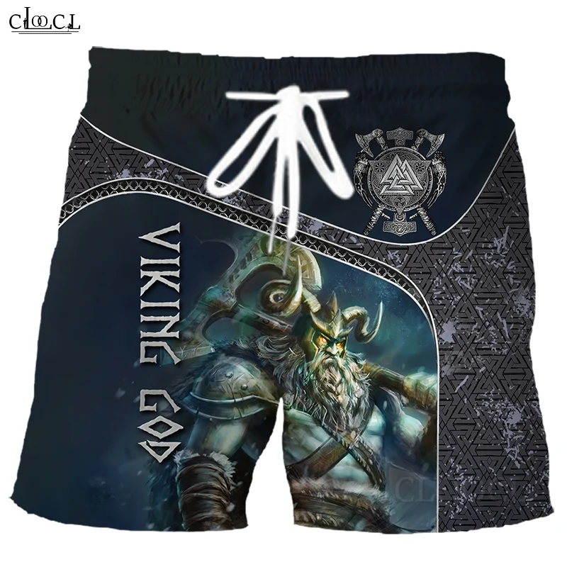 

CLOOCL Norse Mythology Viking Tattoo 3D Print Men Summer Fashion Shorts Casual Beach All-match Cool Shorts Drop Shipping