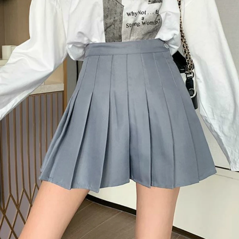 

Preppy Style Kawaii Mini Skirt Korean Fashion Vintage Plaid Zipper High Waist Pleated Skirt Sweet Girl JK Clothes Streetwear