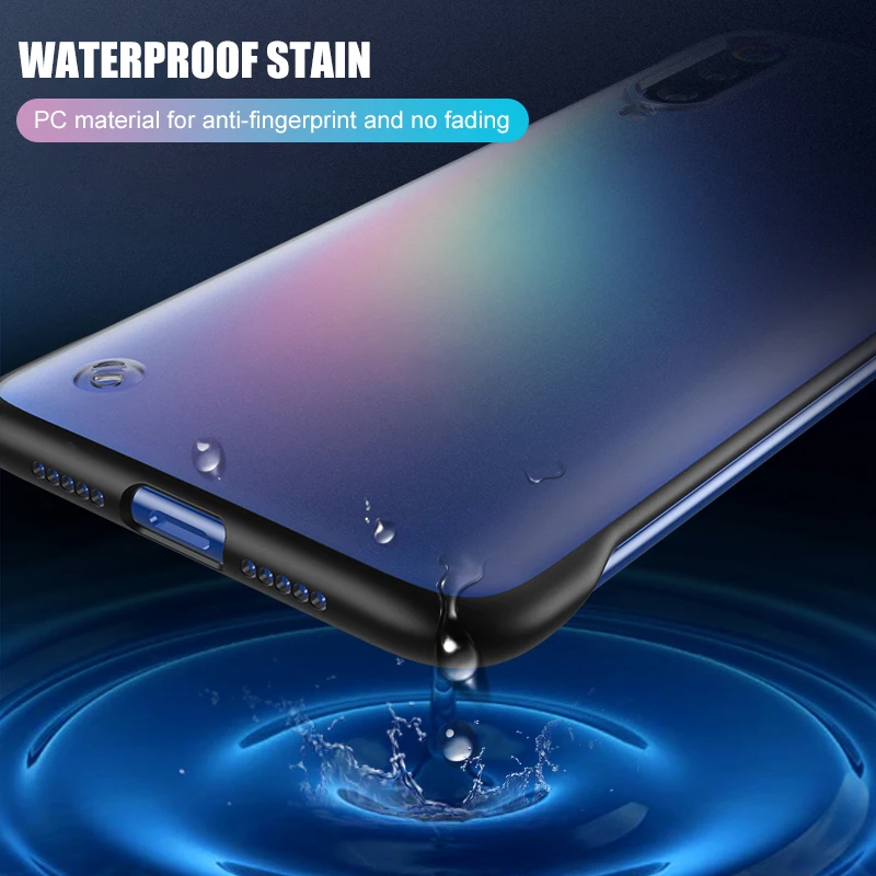 Clear Frameless Case For xiaomi mi 9 se 9t pro Slim Hard Matte Transparent Cover Ring for xiomi mi9 9tpro couqe capa | Мобильные