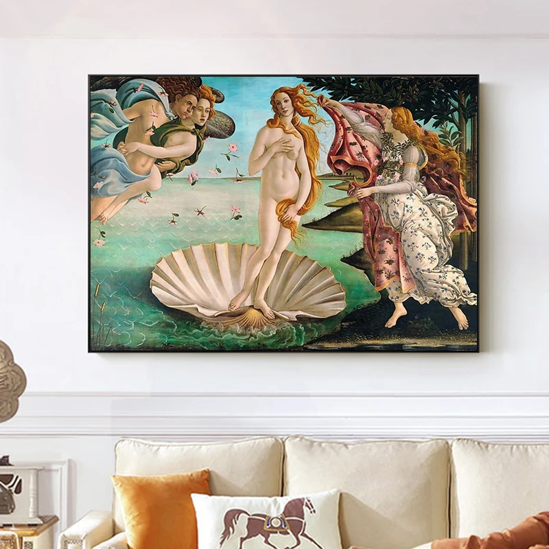 

The Birth of Venus Canvas Painting Wall Art Ancient Greek Mythology Goddess Posters And Prints For Living Room Modern Home Decor