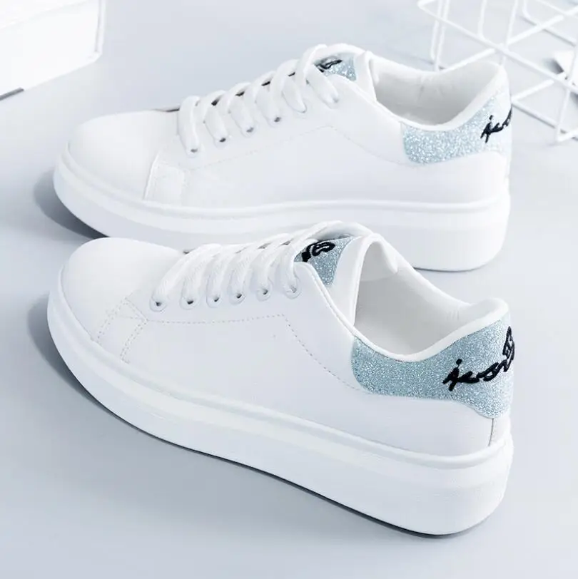 

2021 White Shoes Female New Flat Women's Shoes Summer Board Shoes Korean White Shoes Women's Casual Zapatillas Mujer
