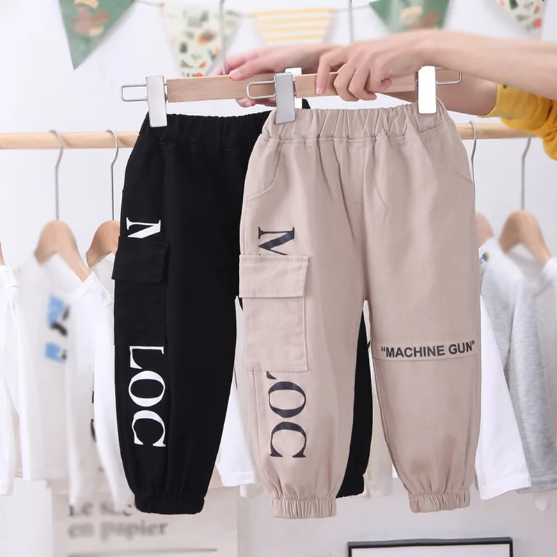 

Bobora Pleated Children Sweatpants Trousers Breathable Baby Boys Pants Pants For Kids Child Spring And Autumn
