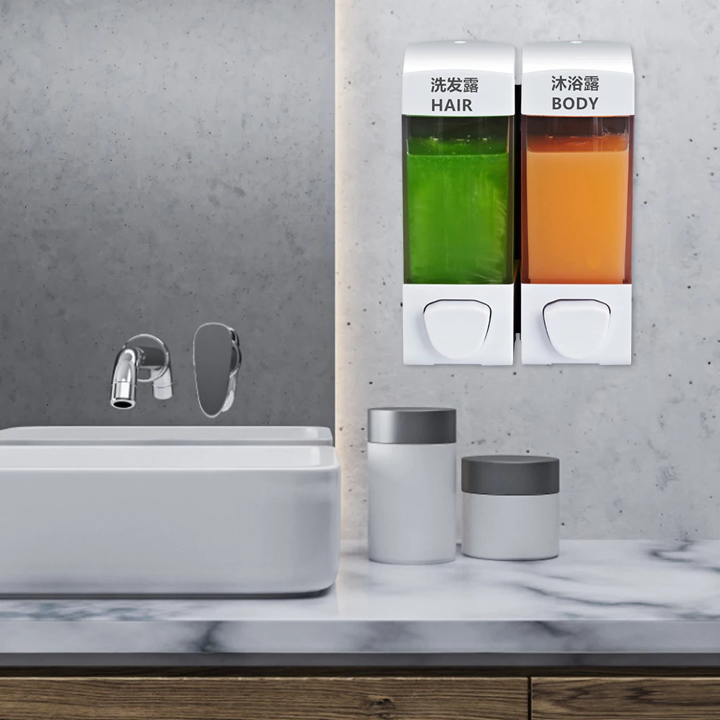 

Soap Dispenser Wall-mount Bath Shampoo Dispenser Liquid Soap Container Bathroom Accessories Foam Dispenser Shower Gel Box