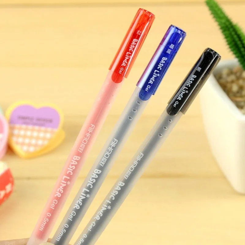 12 шт./лот основные лайнер гелевая ручка классические офисные школьные шариковая 0