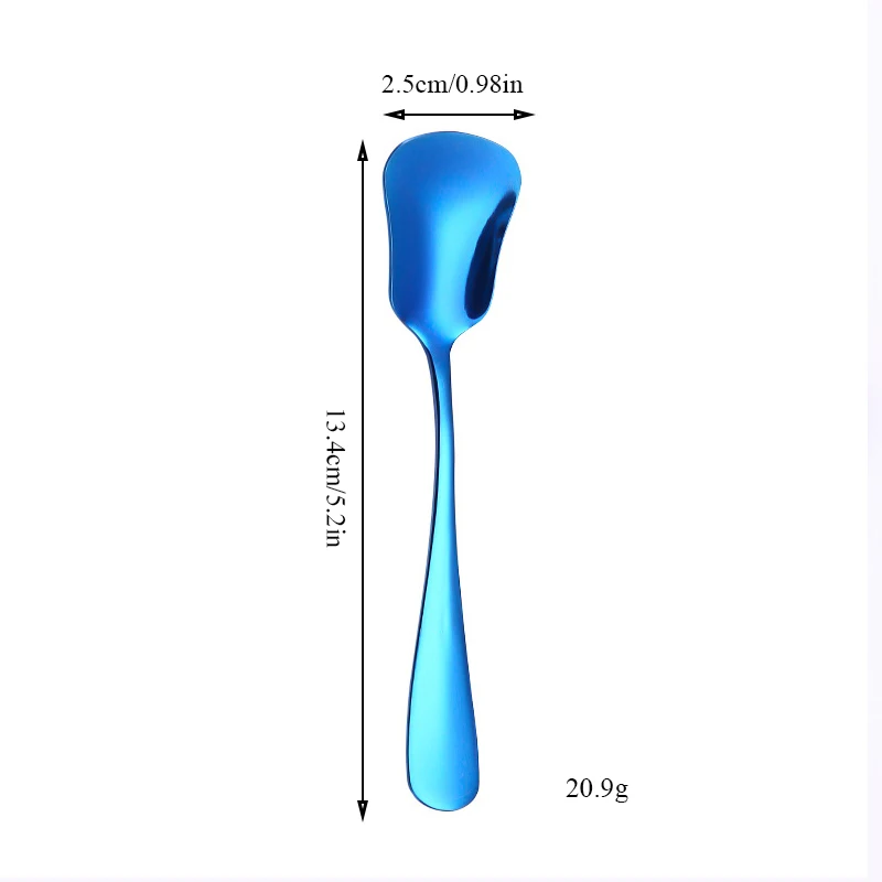 

1PC Stainless Steel Rice Spoon Square Spoon Ladle Gold Dessert Ice Cream Table Spoon for Kids Restaurant Kitchen Tableware