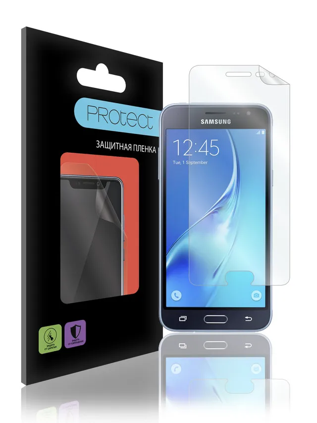 Защитная пленка Protect для Samsung Galaxy J3 / 2016 SM J320F DS Глянцевая|Защитные стёкла и плёнки