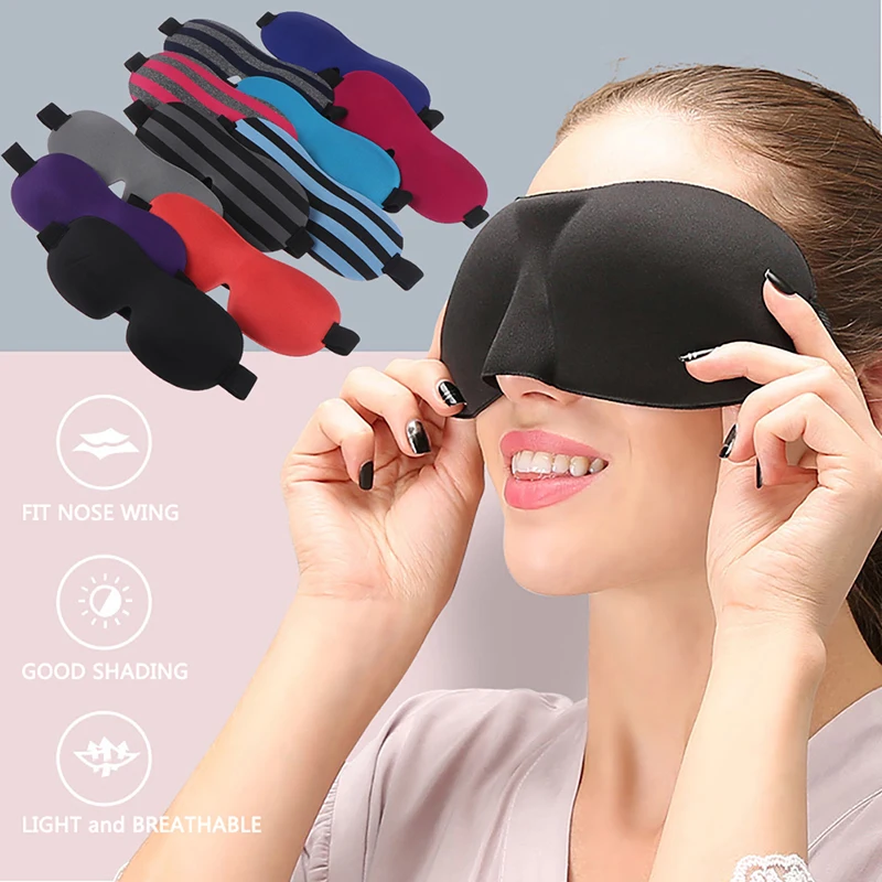 

1Pcs 3D Sleep Mask Natural Sleeping Eye Mask Eyeshade Cover Shade Eye Patch Women Men Soft Portable Blindfold Travel Eyepatch