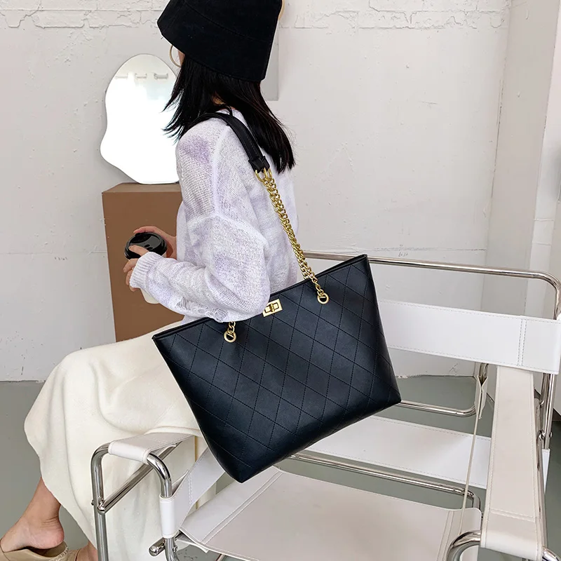 Модная кожаная повседневная сумка-тоут большая сумка на плечо женские роскошные