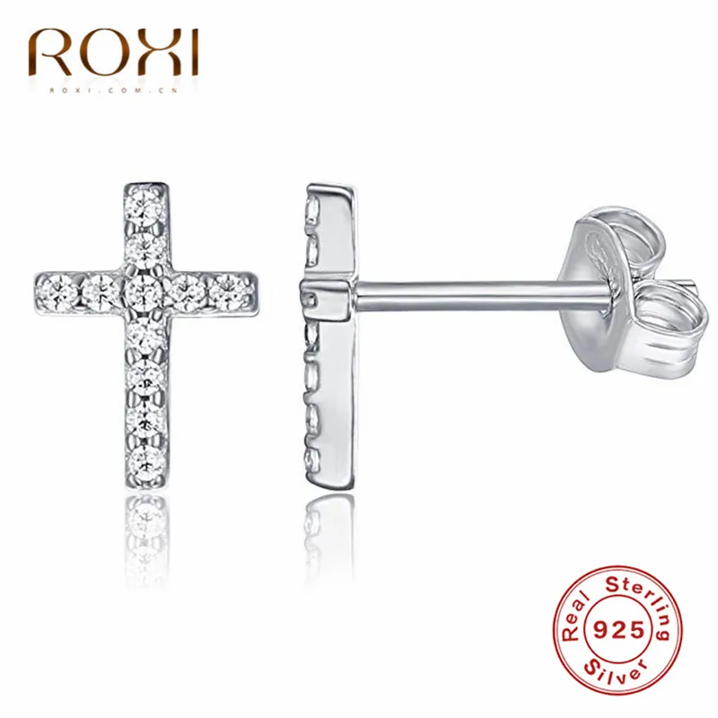 Женские серьги гвоздики ROXI в стиле панк из стерлингового серебра 925 пробы с